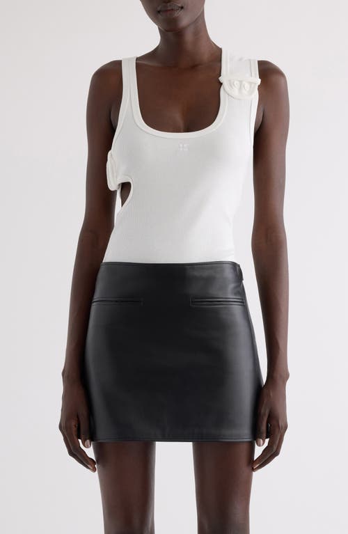 Shop Courrèges Double Buckle Rib Tank In Heritage White