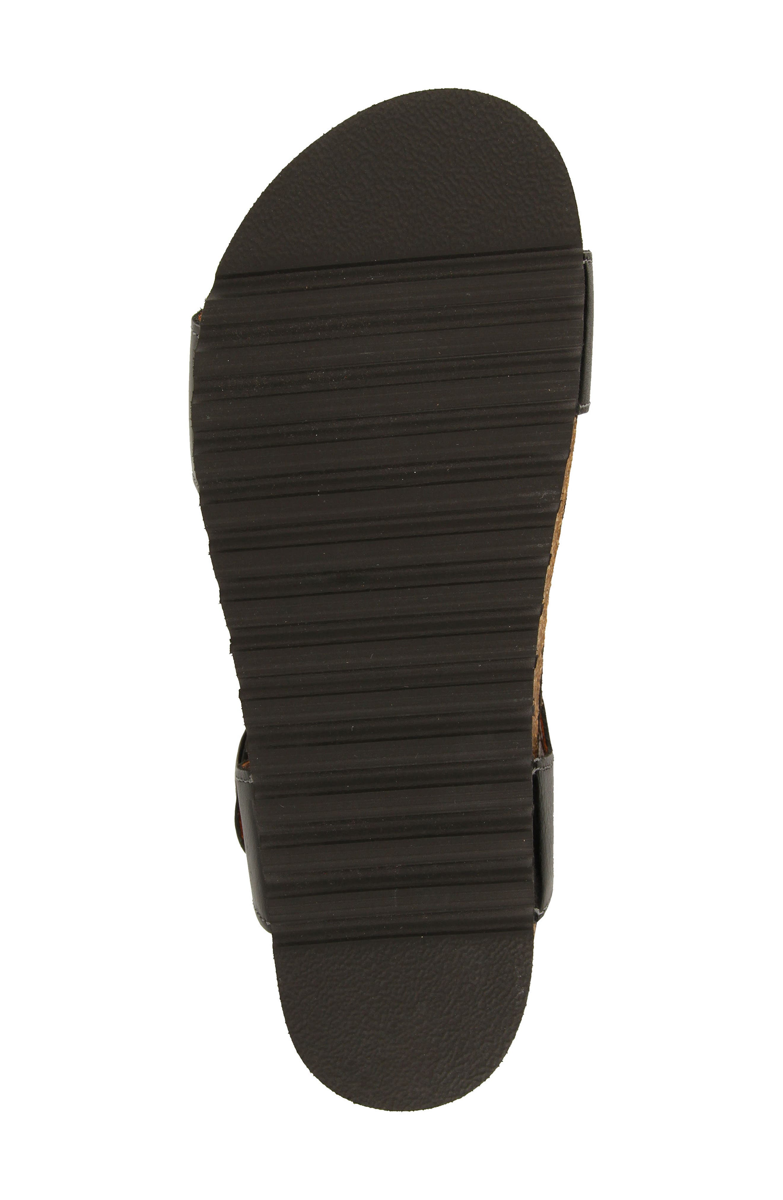 Luckie Sandal, Alternate, color, BLACK LEATHER