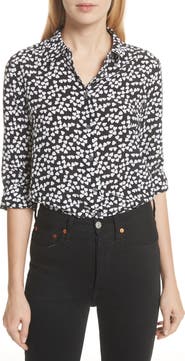 Equipment Essential Heart Print Silk Shirt