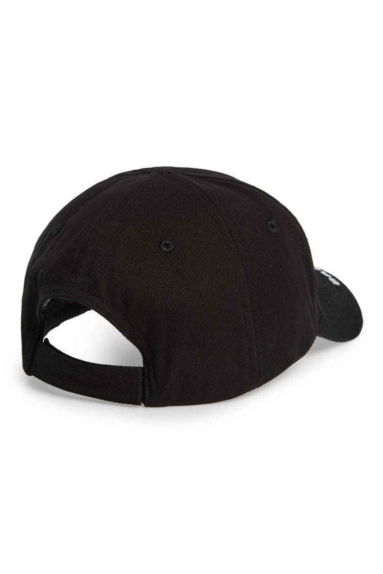 BB Logo Baseball Cap, Alternate, color, BLACK/ WHITE