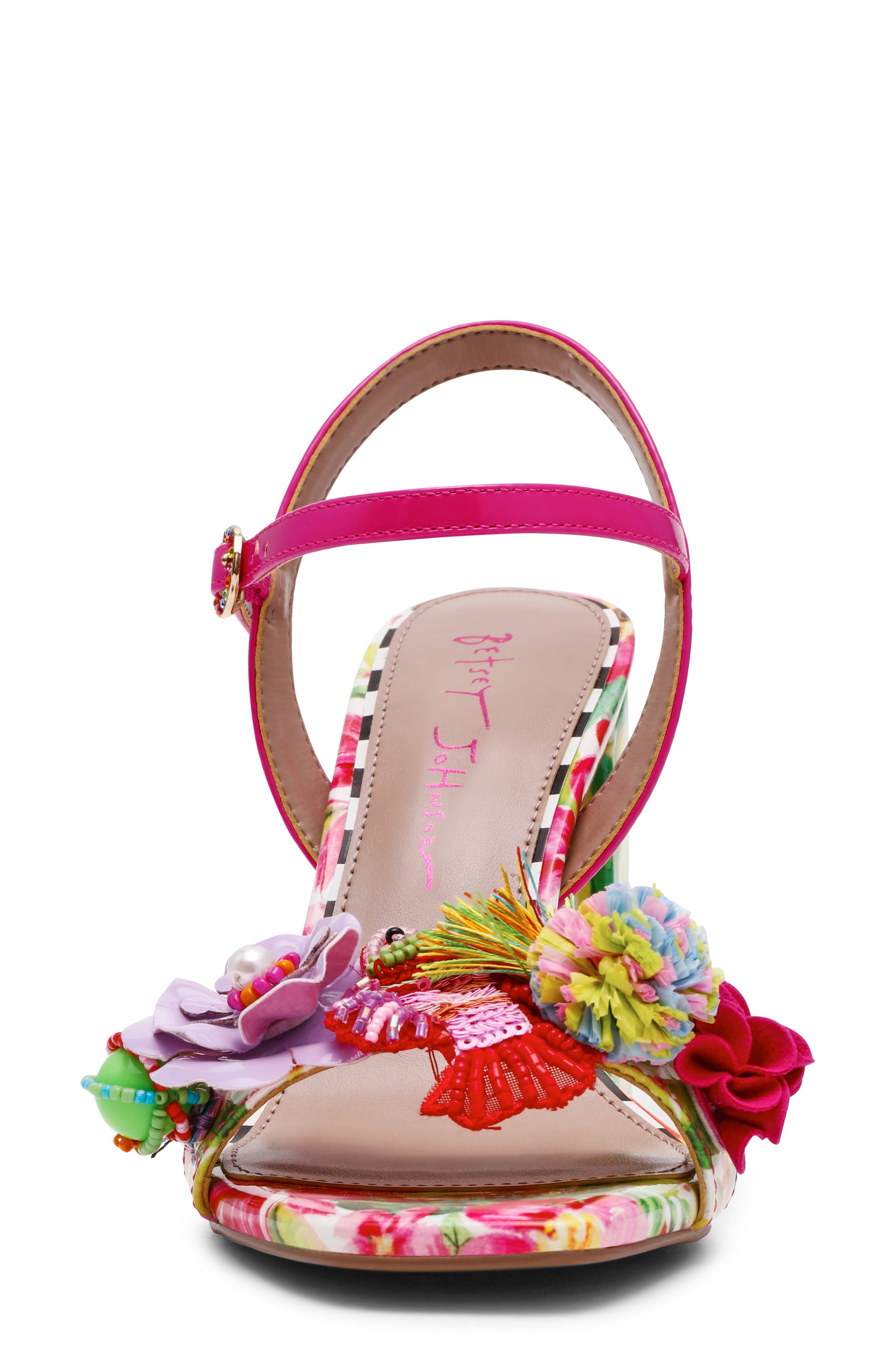 Betsey Johnson Masen Ankle Strap Sandal, Alternate, color, Bright Multi