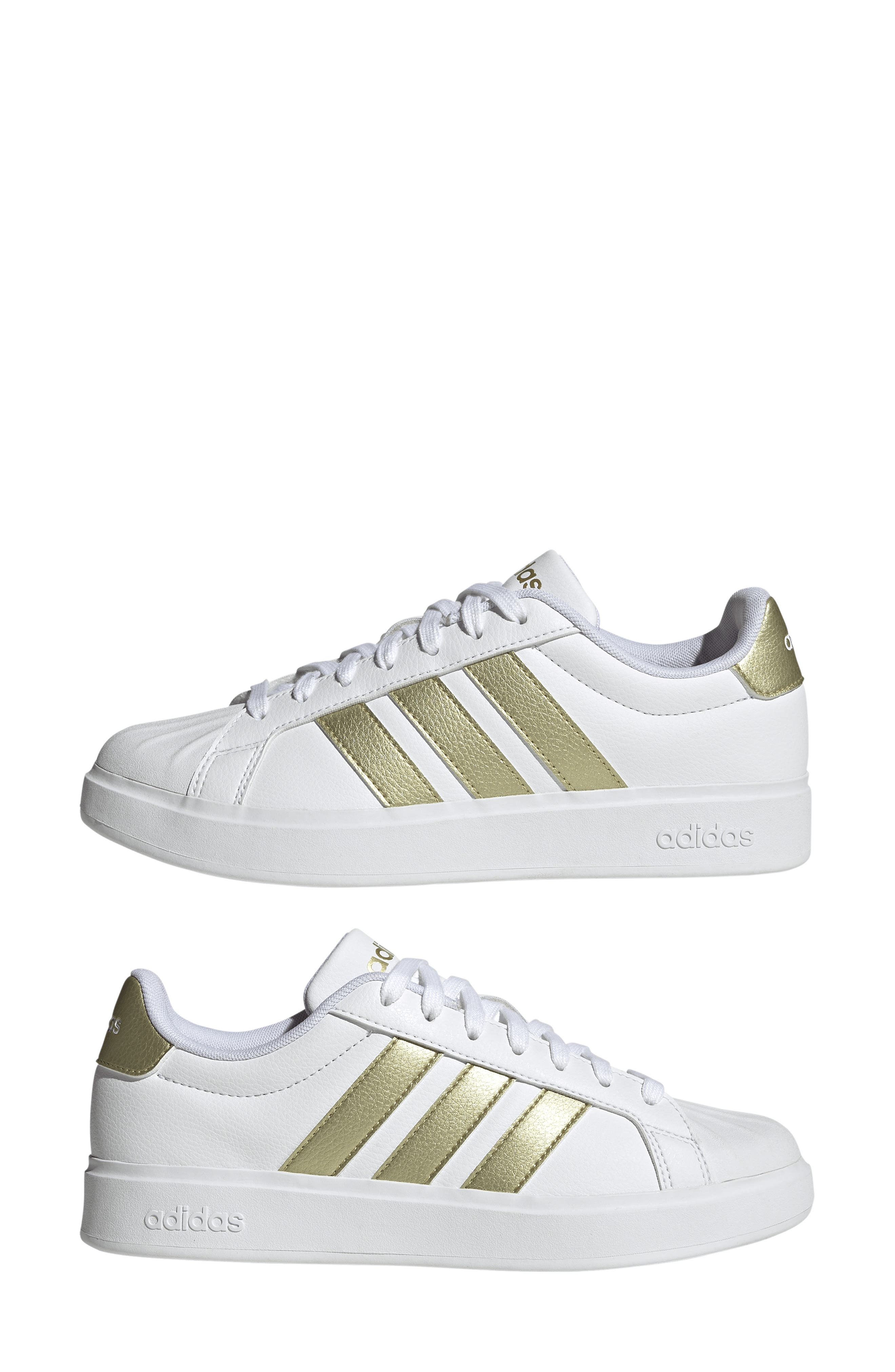 adidas Streettalk Sneaker, Alternate, color, White/ Gold Met./ White