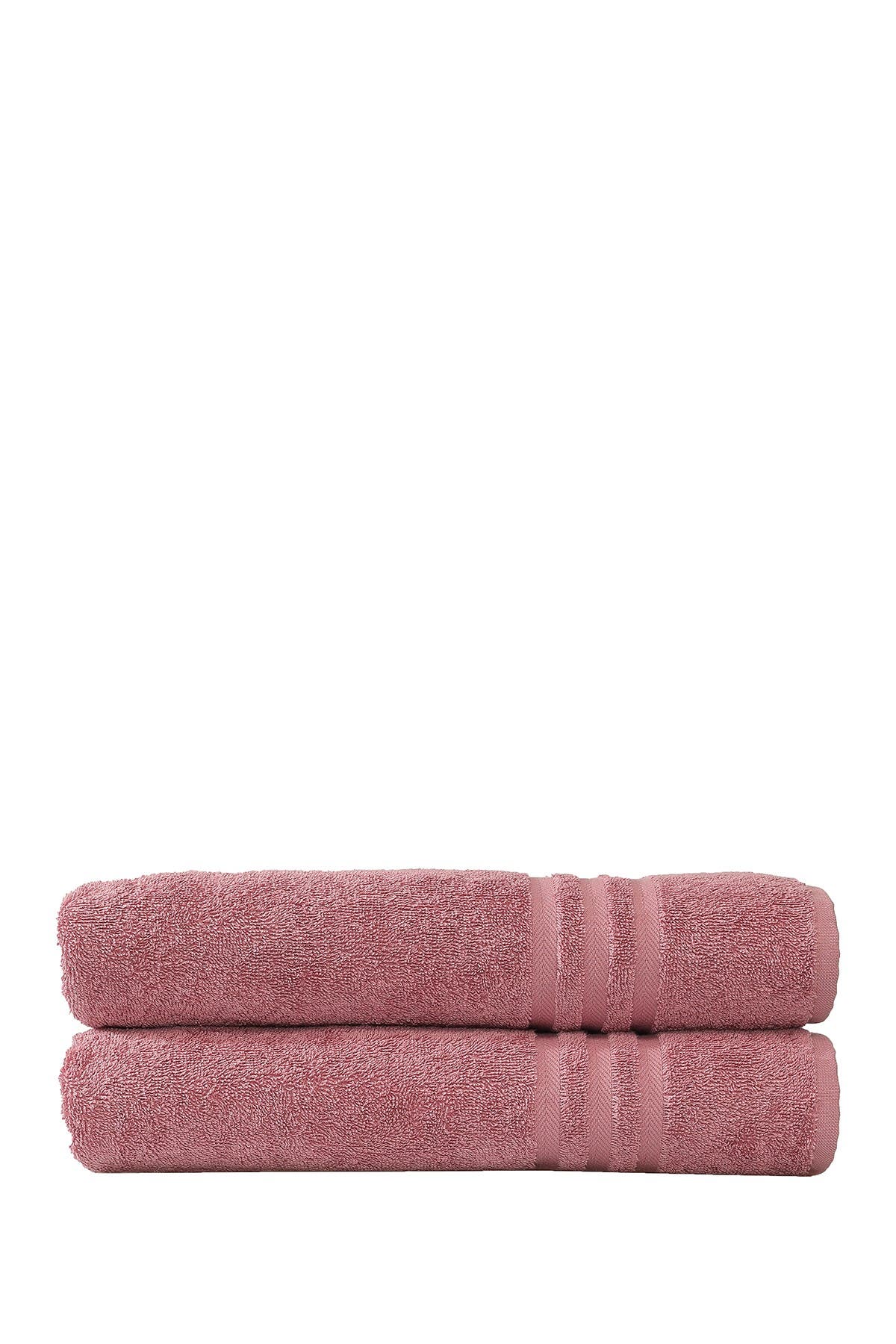 Linum Home Textiles Denzi Bath Towels - Set of 2 - Tea Rose