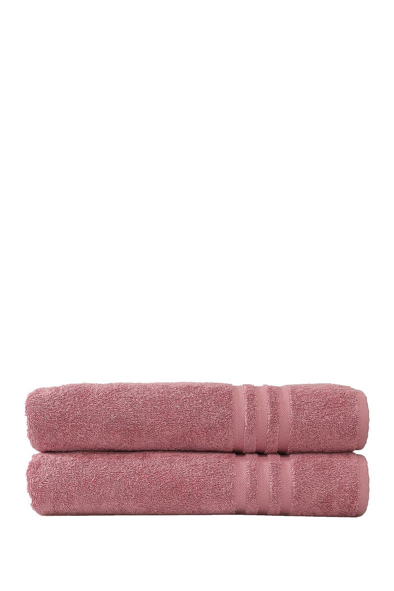 Denzi Bath Towels - Set of 2 - Tea Rose, Main, color, TEA ROSE