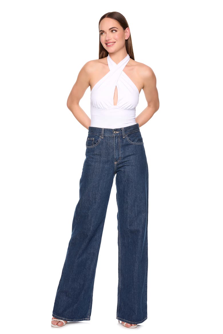 Crossover Halter Top, Alternate, color, SUGAR