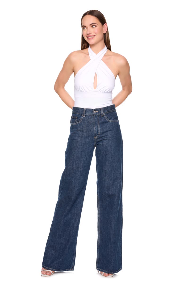 Susana Monaco Crossover Halter Top, Alternate, color, Sugar