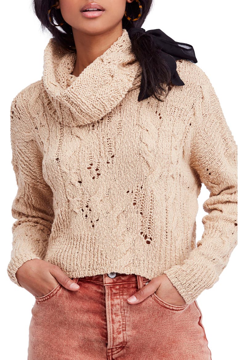 Shades of Dawn Crop Sweater, Main, color, IVORY