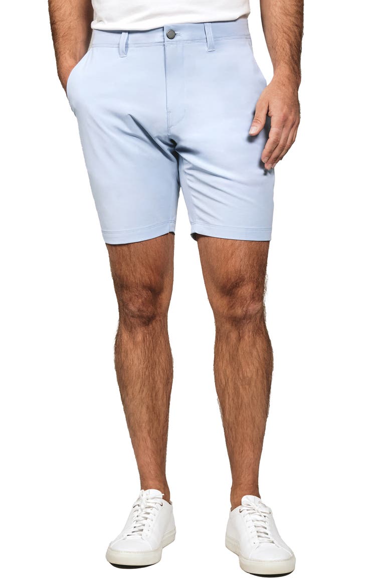 Catalina 8-Inch Flat Front Stretch Shorts, Main, color, BLUE