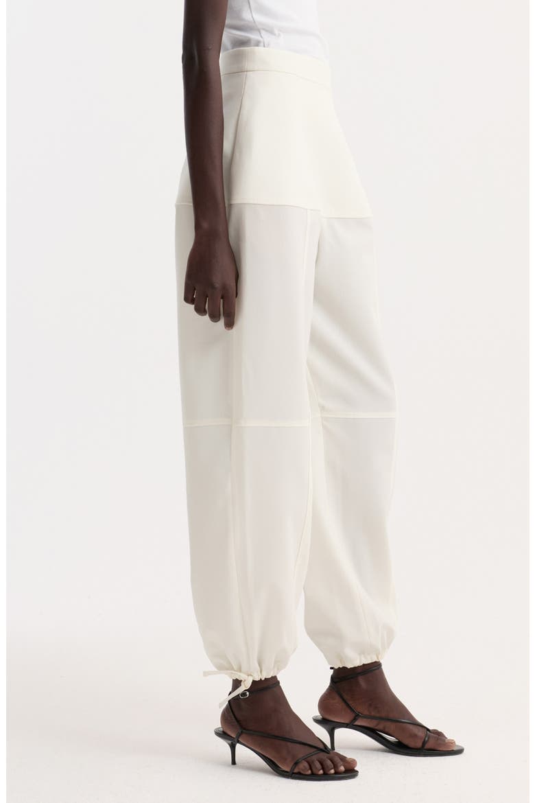 Sculptural Virgin Wool Balloon Joggers, Alternate, color, OFF WHITE