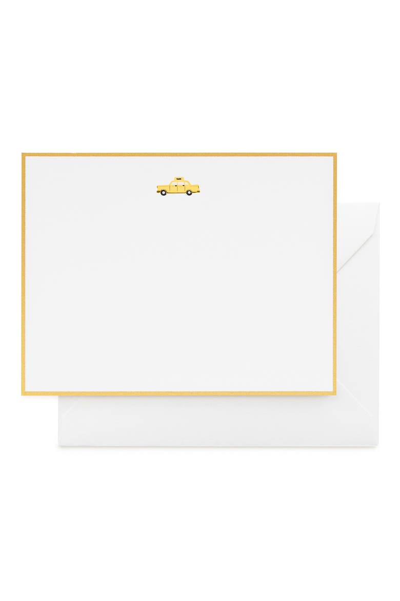 Taxi Set of 8 Note Cards & Envelopes, Main, color, NO COLOR