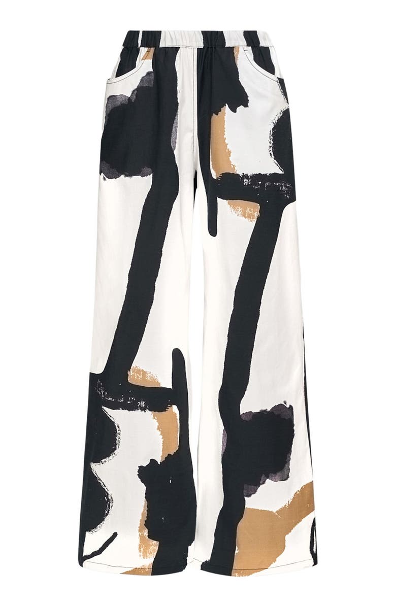 Alembika Zebra printed cropped wide leg pants, Alternate, color,