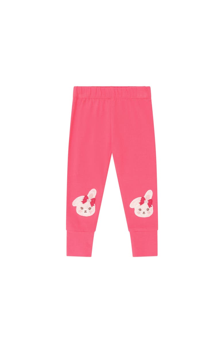 Huxbaby Bow Bunny Legging, Main, color, Geranium