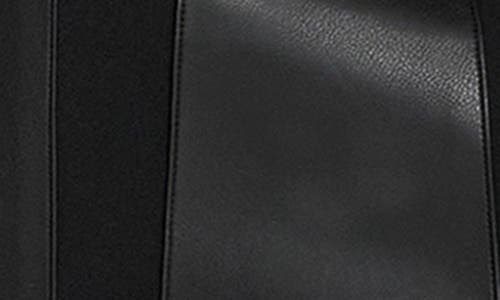 Bcbg Faux Leather Mixed Media Minidress In Black