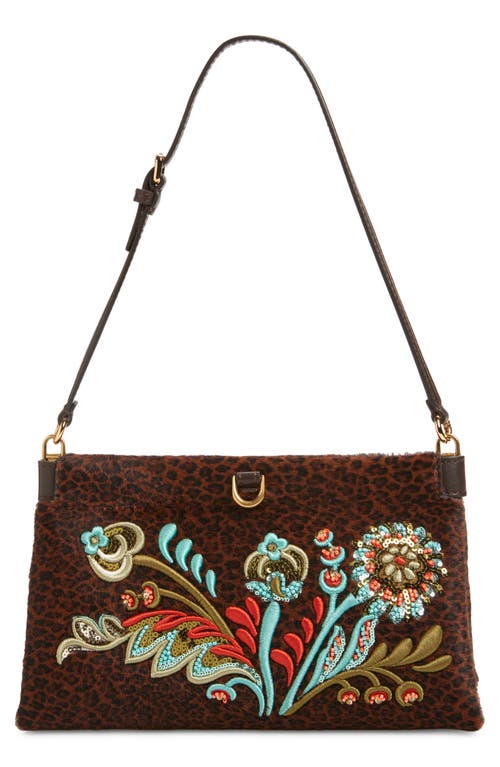 Etro X-small Clutch Talk Genuine Calf Hair Clutch In Brown