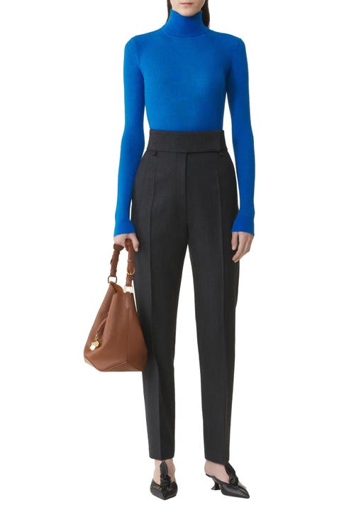 Merino Wool And Silk Turtleneck Sweater
