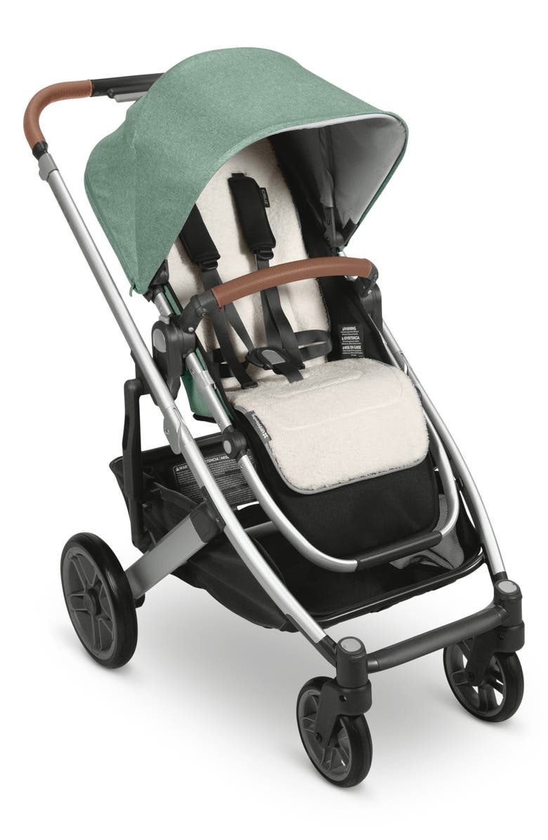 UPPAbaby <sup>®</sup> Reversible Water Resistant Seat Liner for VISTA & CRUZ Strollers, Alternate, color, Light Grey/Cozy Fleece