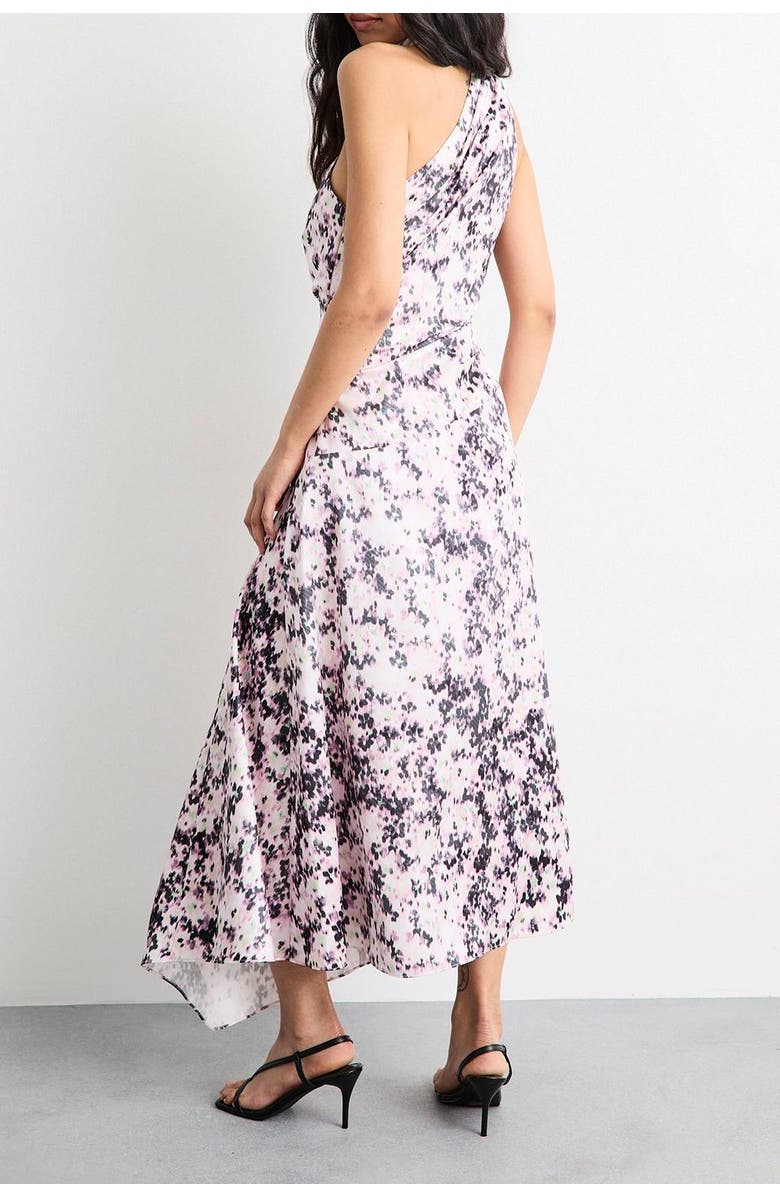 Warehouse Scarf Tie Asymmetric Maxi Dress, Alternate, color, Multi