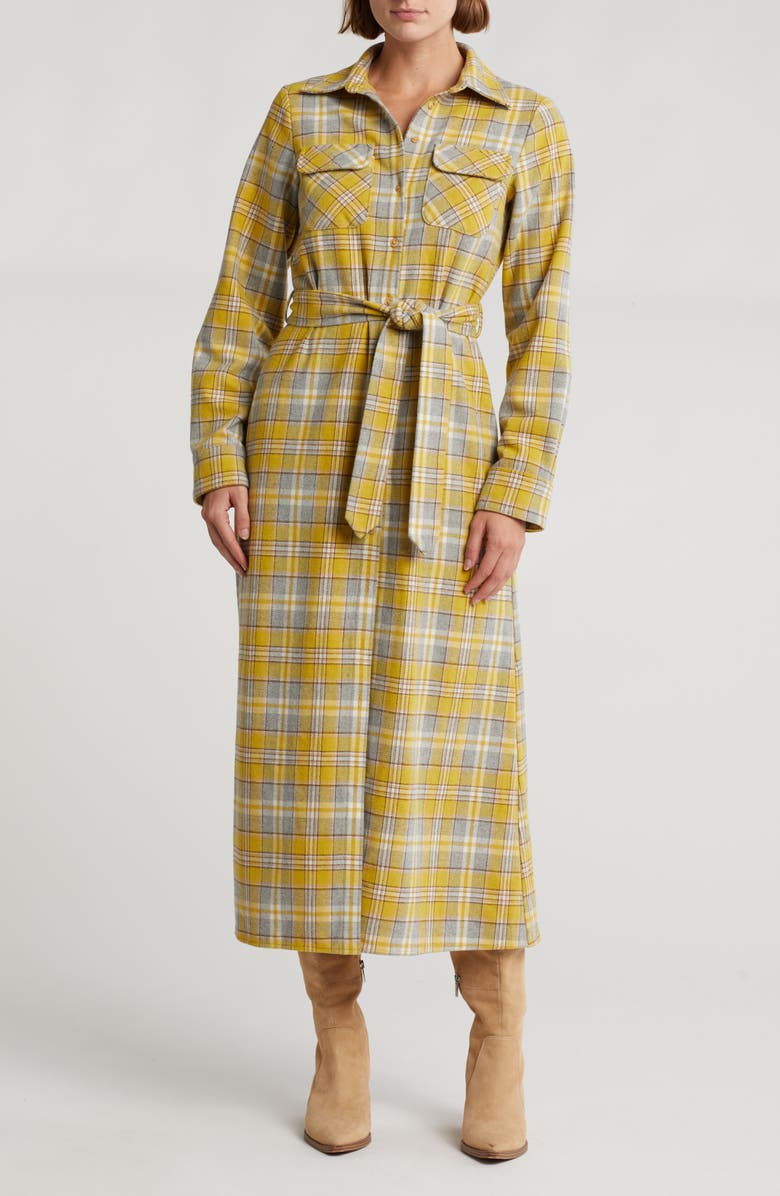 AREA STARS Regine Plaid Long Sleeve Shirtdress, Main, color, 