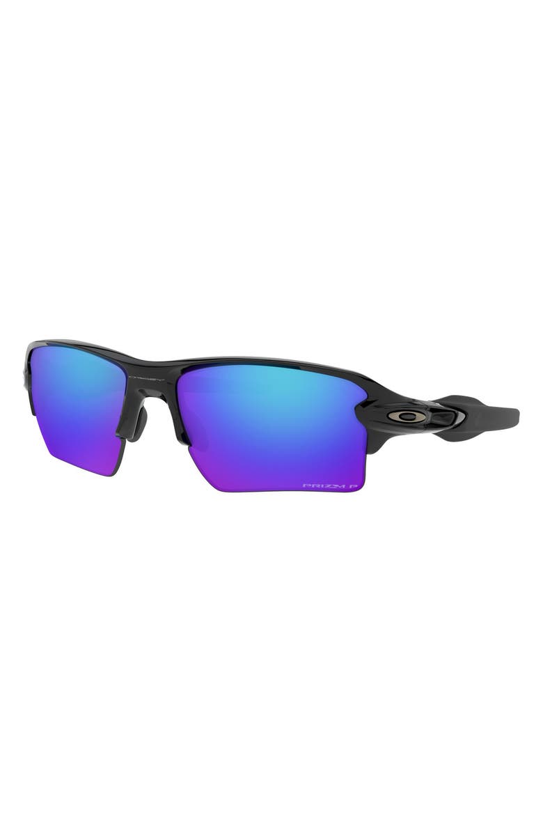 Oakley Flak<sup>®</sup> 2.0 XL 59mm Prizm<sup>™</sup> Polarized Wrap Sunglasses, Alternate, color, Black/Prizm Sapphire Iridium