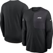 Nike Men's Nike Black New York Jets Sideline Coach UV Performance Long Sleeve T-Shirt
