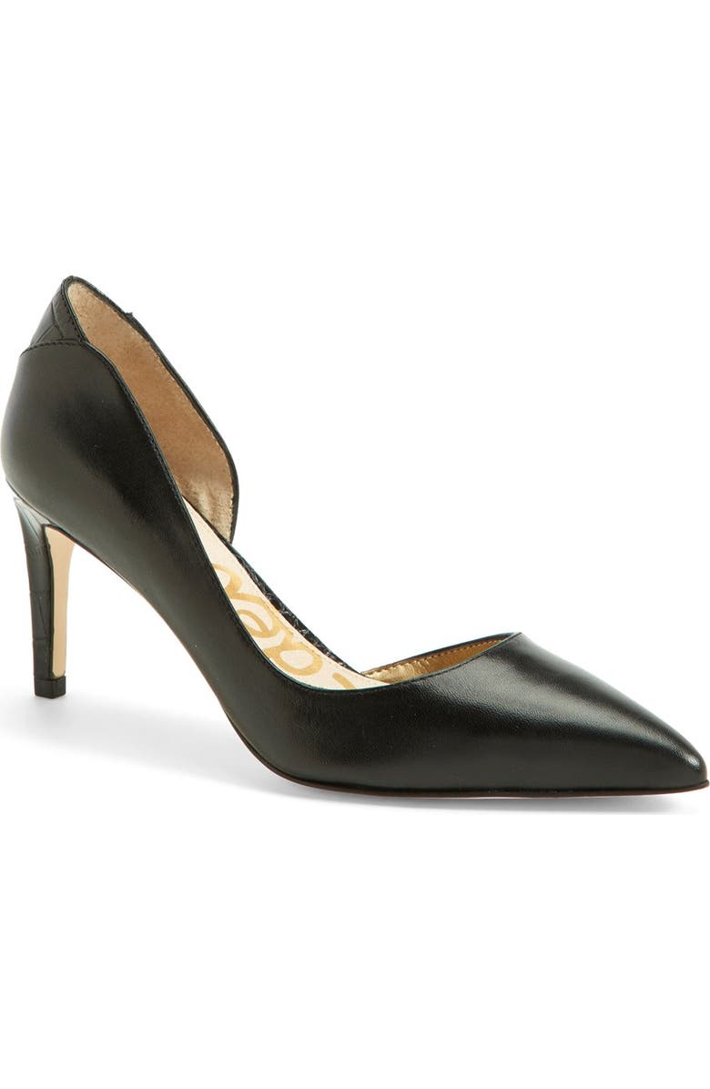 Sam Edelman 'Onyx' Half d'Orsay Pointy Toe Pump, Main, color,
