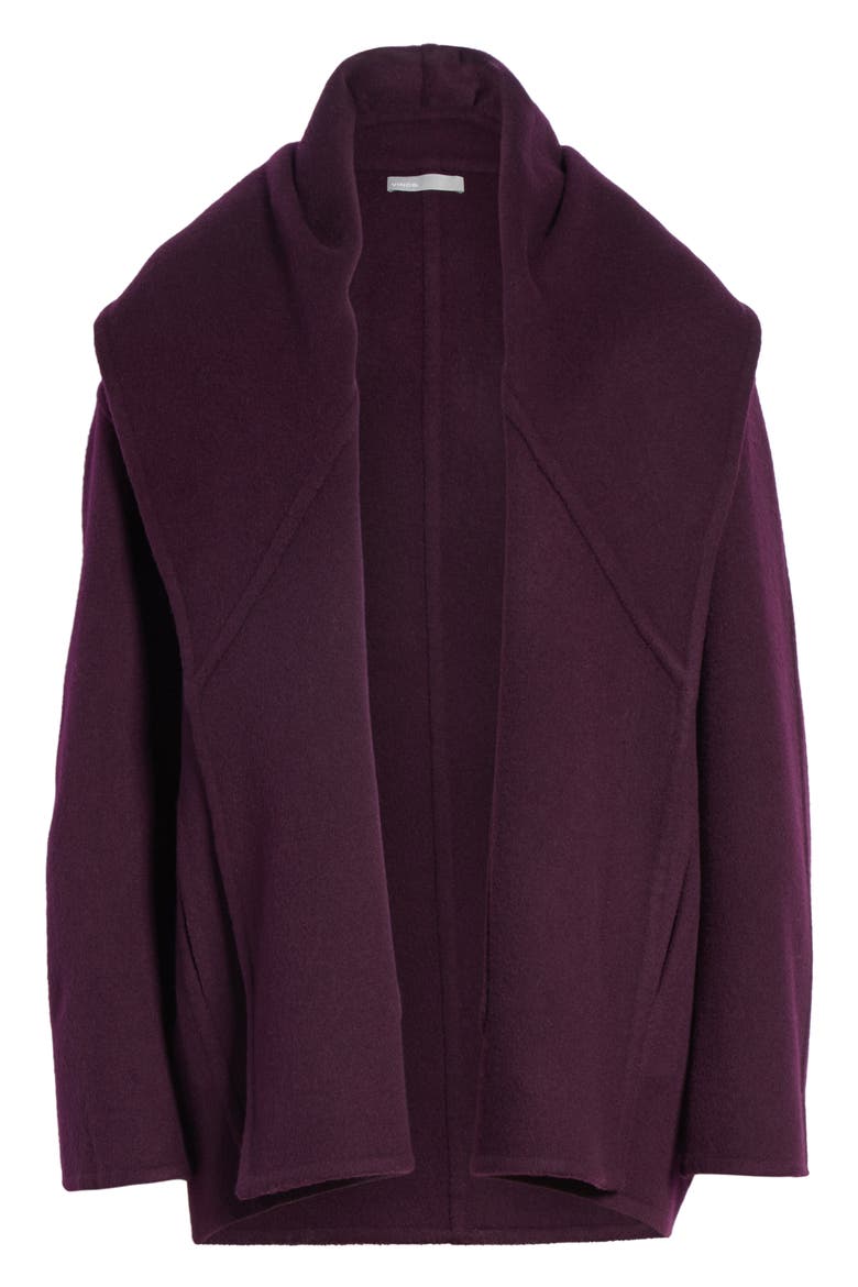 Reversible Shawl Collar Coat, Alternate, color, DARK MULBERRY