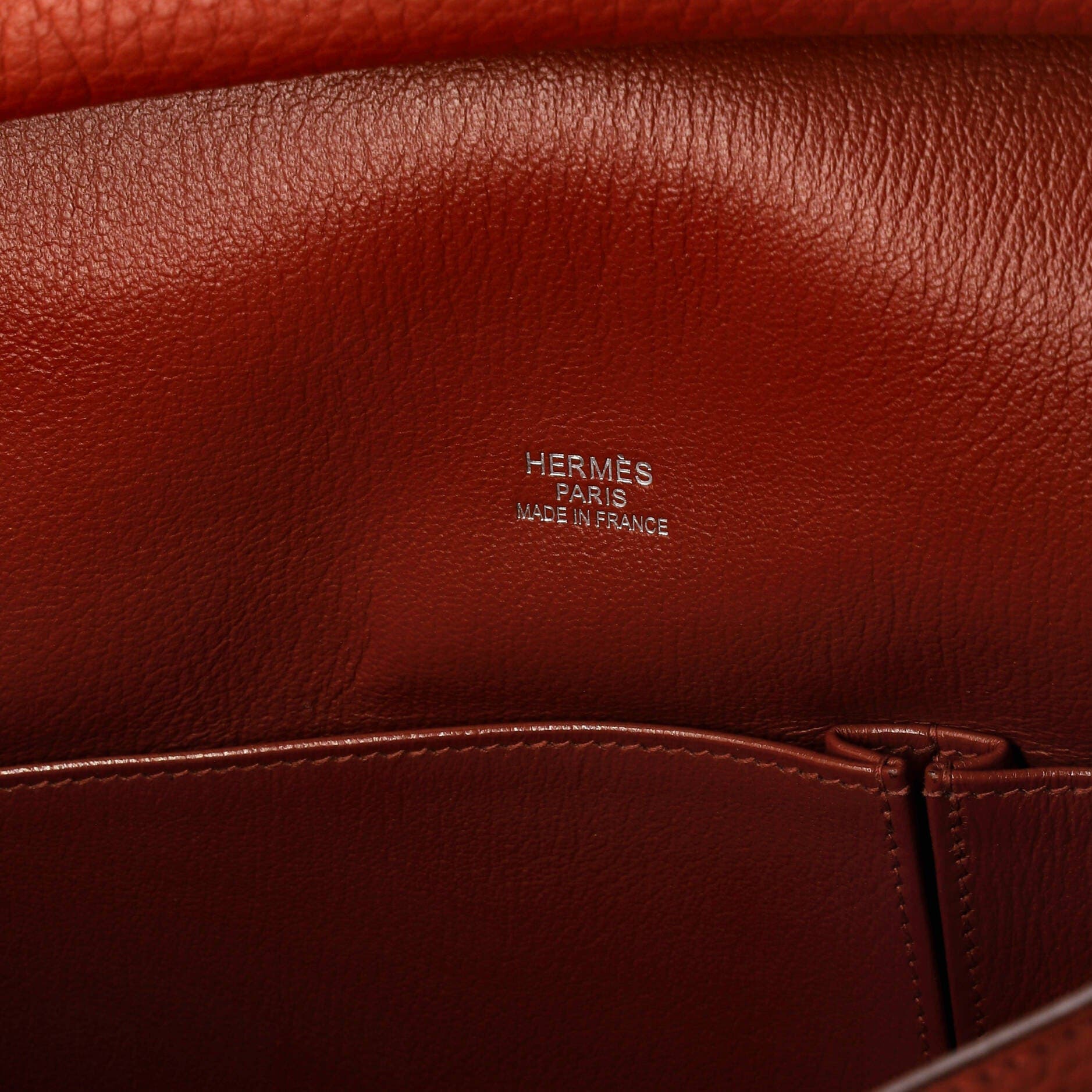 Pre-Owned Hermes Jypsiere Bag Clemence 34, Alternate, color, Brique