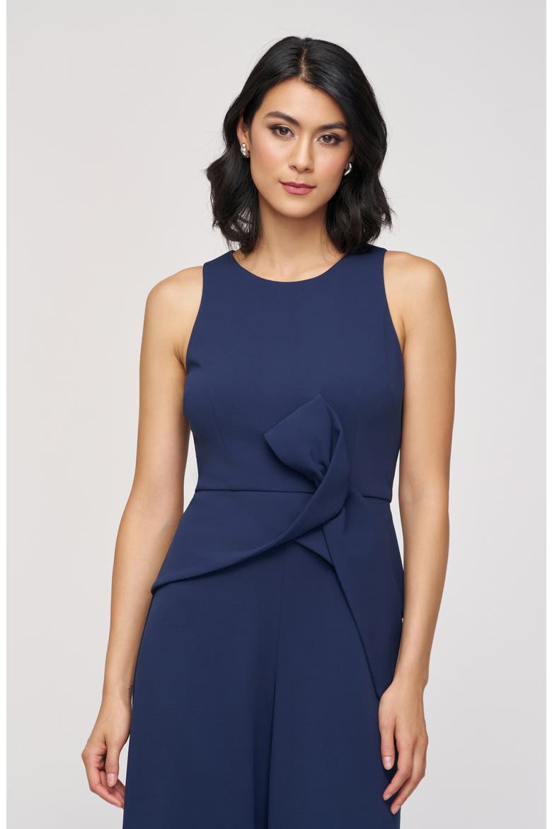 Calista Sleeveless Peplum Jumpsuit, Alternate, color, DEEP NAVY