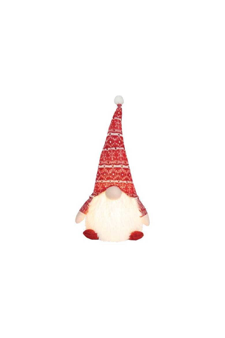 Sitting Gnome w/LED, Main, color, Red