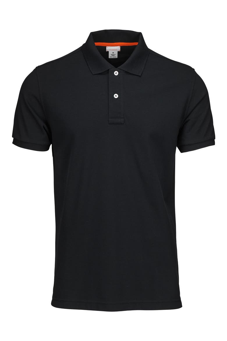 Sunnmore Solid Piqué Polo, Main, color, BLACK