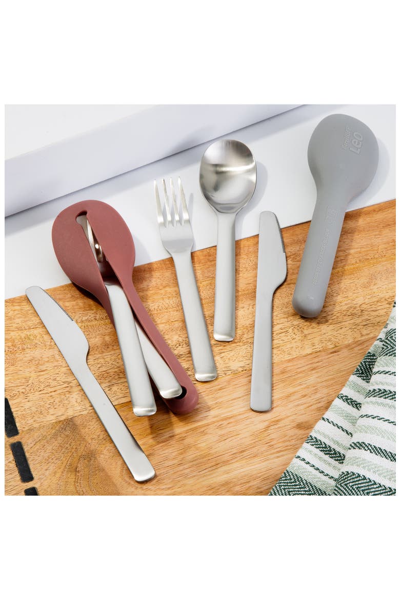Leo 8-Piece Travel Flatware Set, Alternate, color, MULTICOLOR