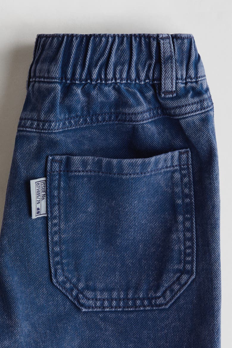 Cotton Denim Trousers, Alternate, color, Dark denim blue