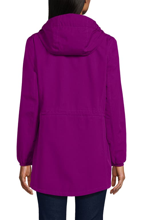 Shop Lands' End Squall Packable Waterproof Raincoat In Royal Magenta