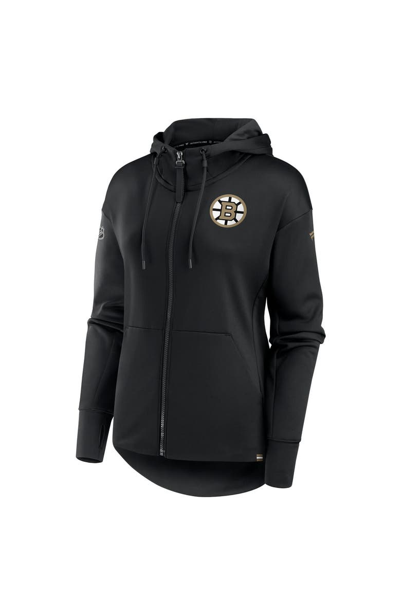 FANATICS Women's Fanatics Branded  Black Boston Bruins Authentic Pro Scuba Full-Zip Hoodie, Alternate, color, 