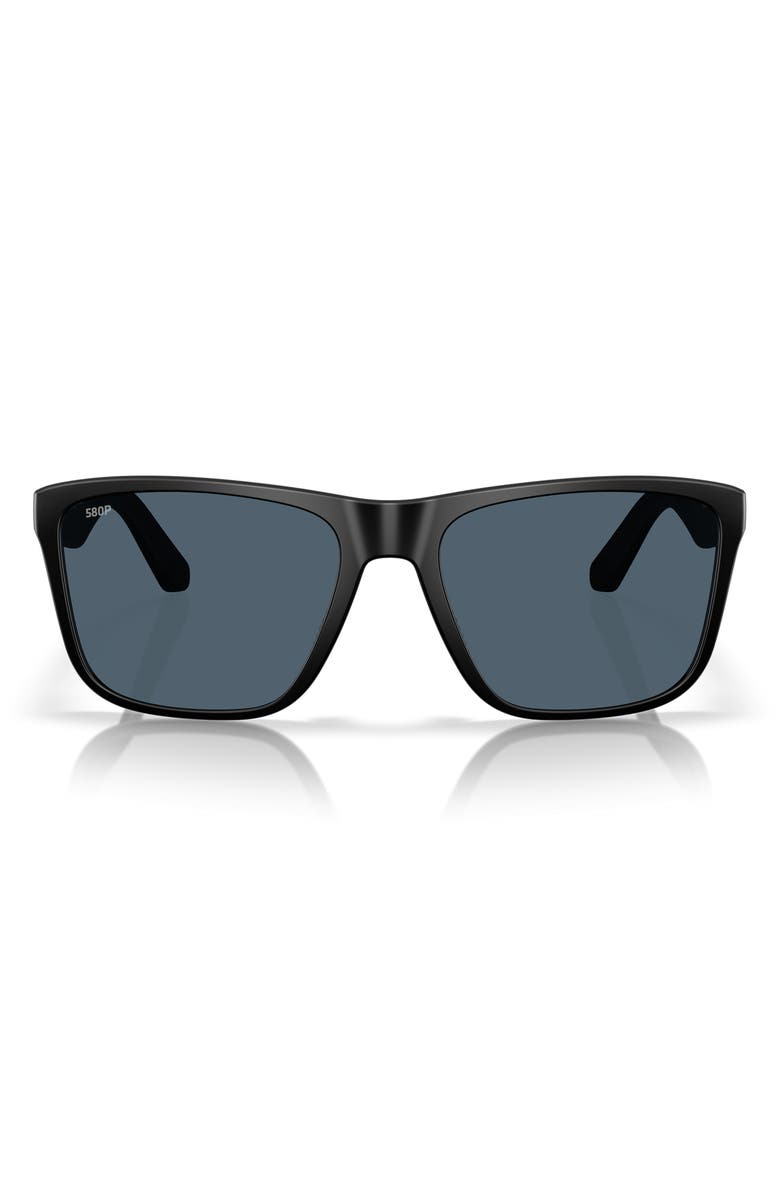 Costa Del Mar Los Alijos 59mm Sunglasses, Main, color, Matte Black / Gray
