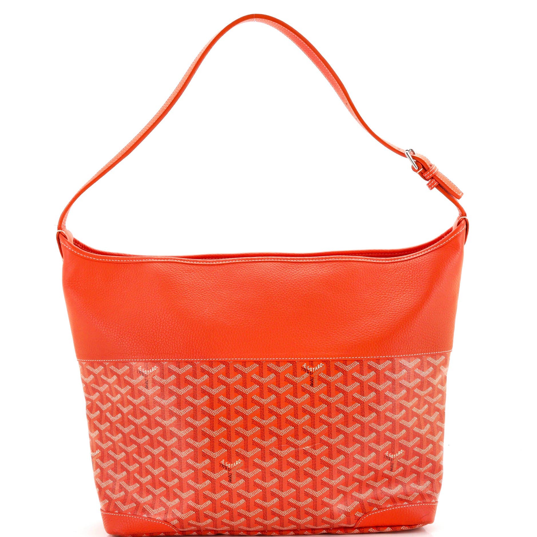 Pre-Owned Goyard Grenadine Hobo Coated Canvas with Leather, Main, color, 