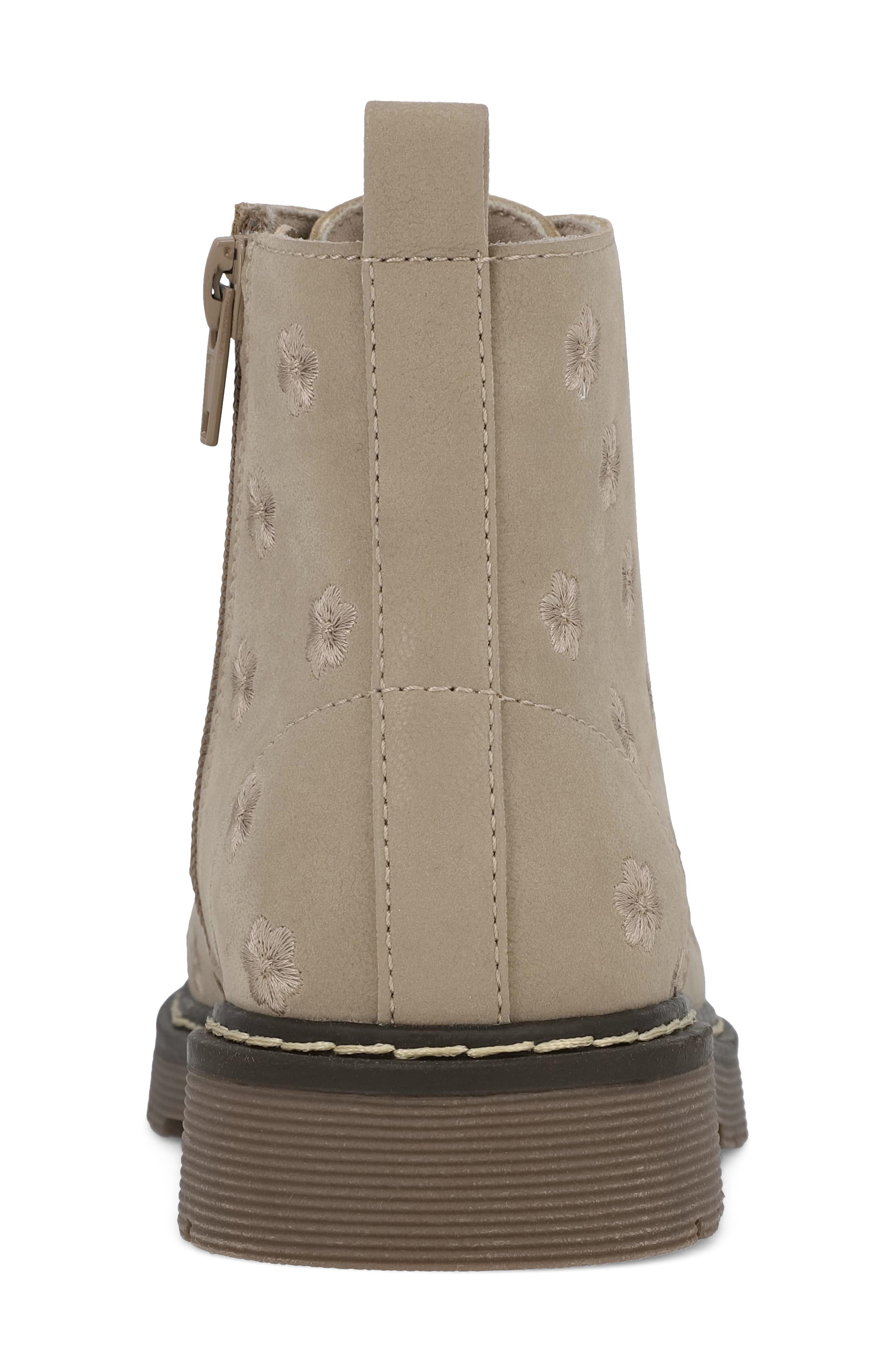 Kids' Joolie-A Embroidered Faux Leather Boot, Alternate, color, SAND