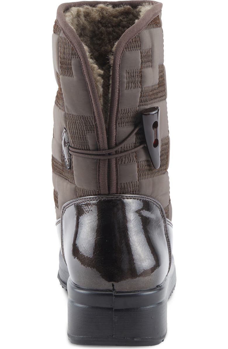 Flexus by Spring Step Daffo Waterproof Faux Shearling Lined Boot, Alternate, color, Brown