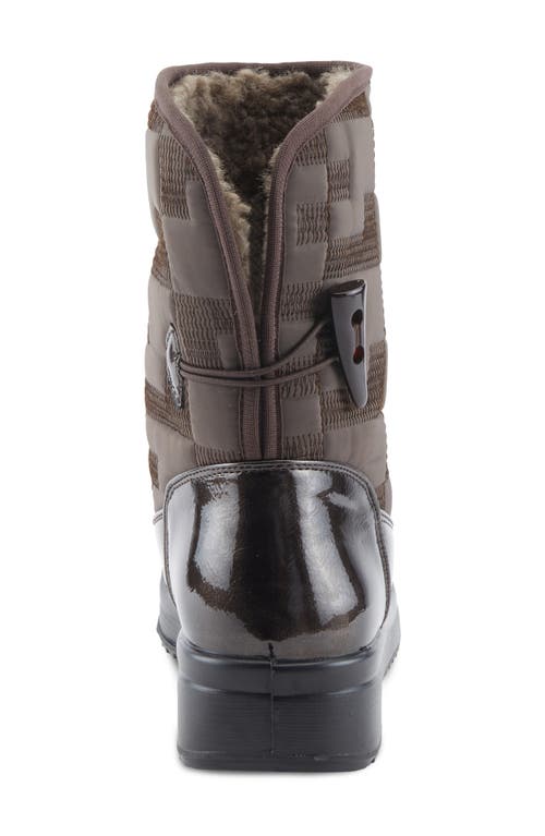 Flexus By Spring Step Daffo Waterproof Faux Shearling Lined Boot In Brown