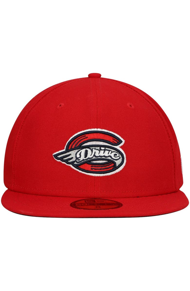 New Era Men's New Era Red Greenville Drive Authentic Collection Team Home 59FIFTY Fitted Hat, Alternate, color, Red