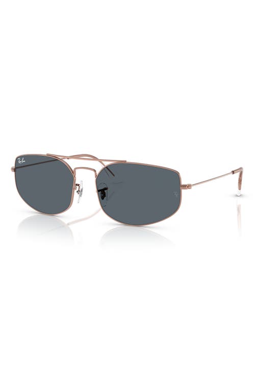 Ray Ban Ray-ban 57mm Irregular Oval Sunglasses In Copper