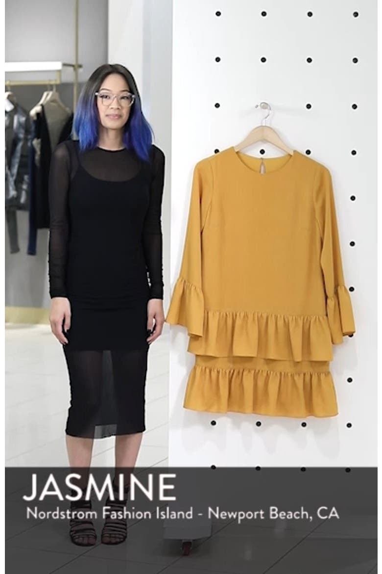 Flounce Hem Shift Dress video