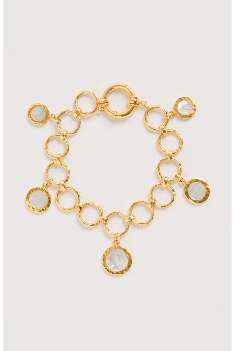 Forged Circular Bracelet, Gold, Alternate, color, Gold