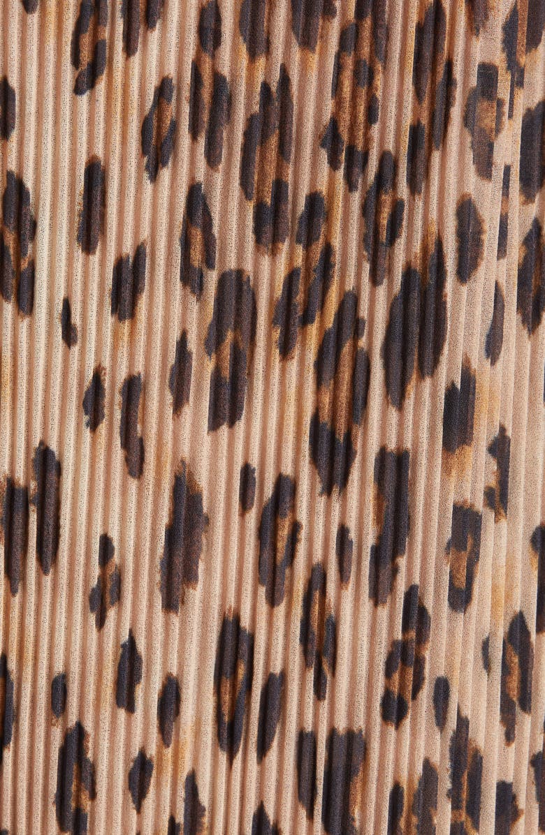 Veronica Beard Leopard Print Long Sleeve Dress, Alternate, color,