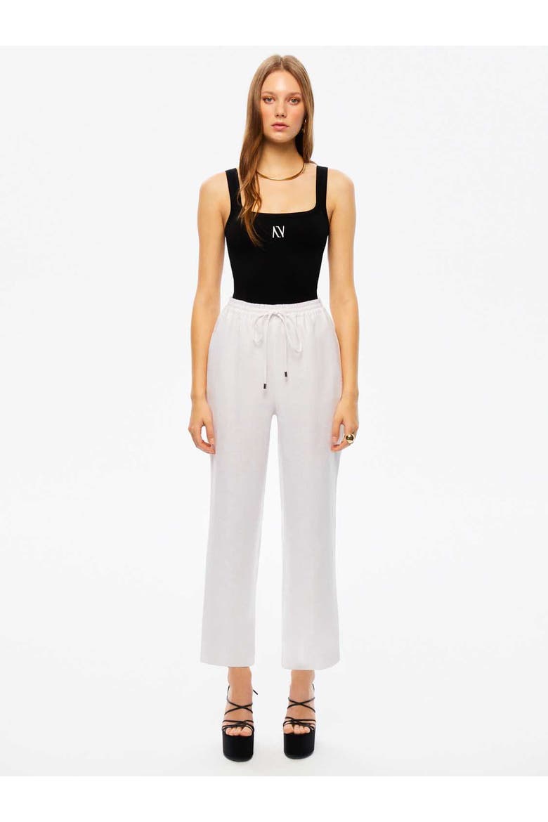 Wide Leg Linen Pants, Main, color, Ivory