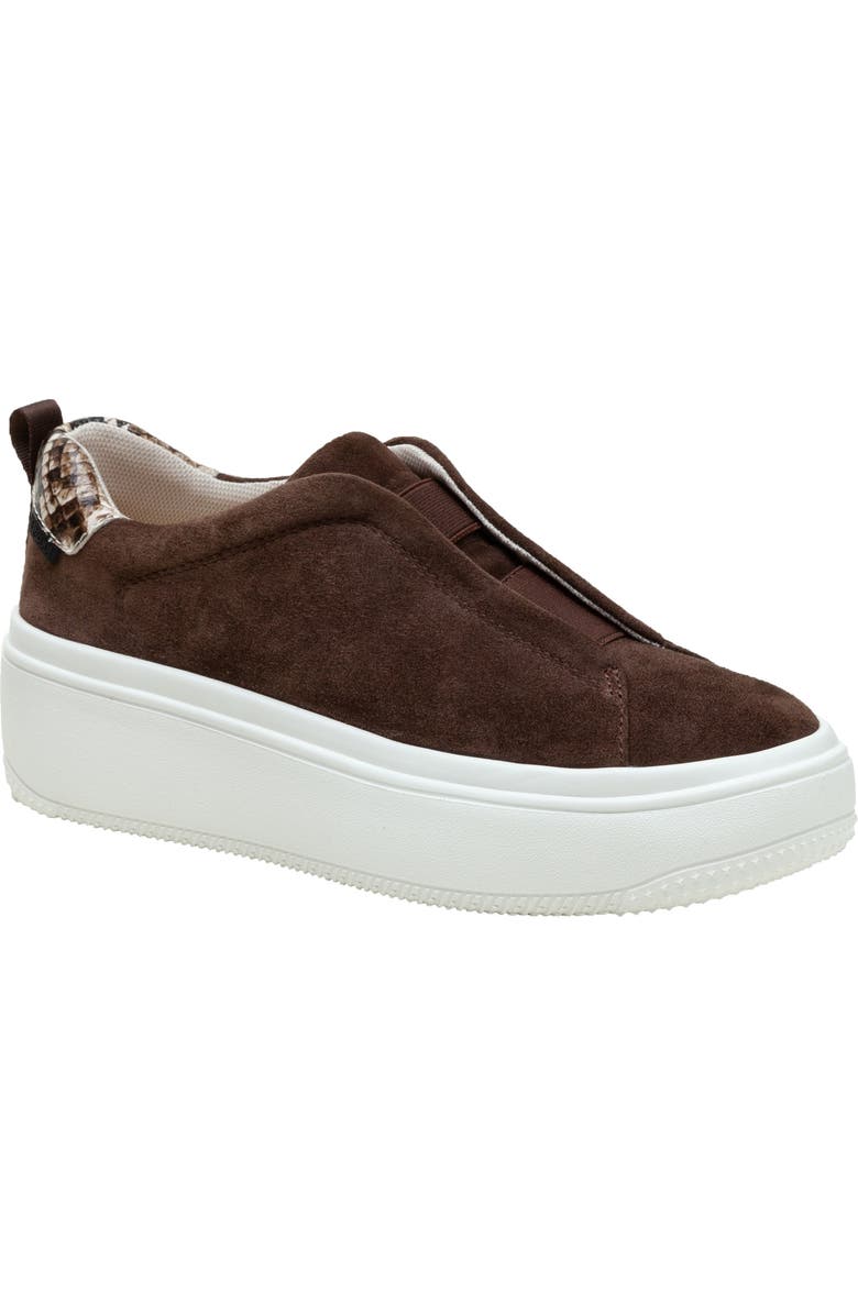Linea Paolo Golde Platform Sneaker, Main, color, Chocolate Brown/ Brown