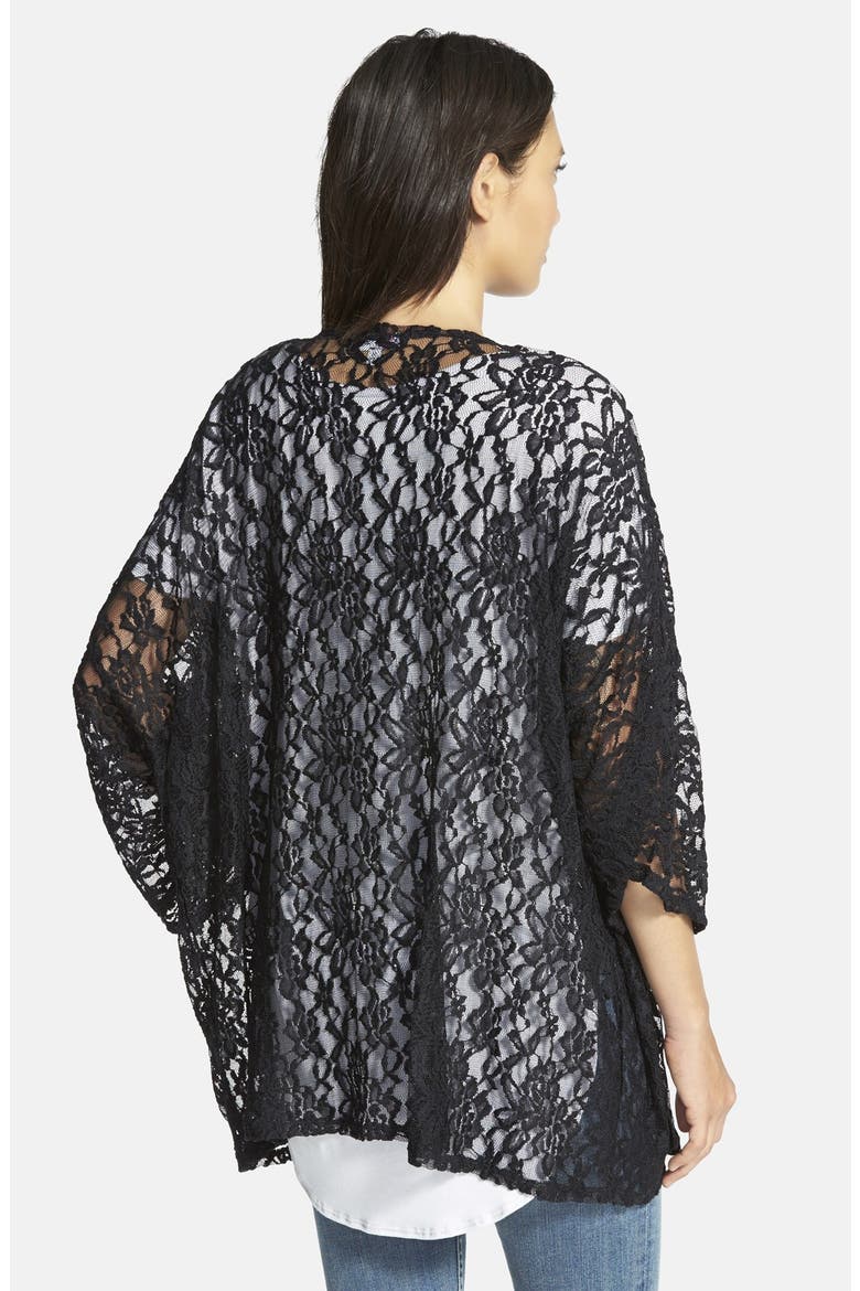 Lace Kimono, Alternate, color, JET BLACK