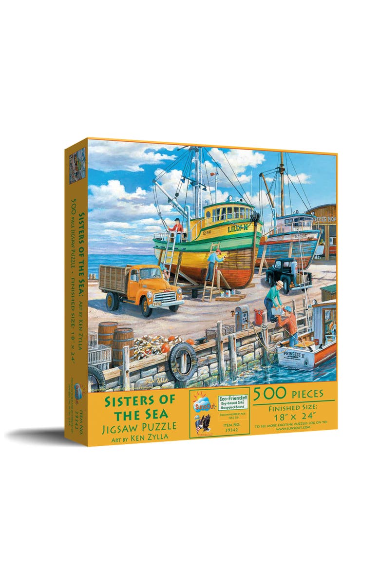 Sisters of the Sea 500 piece Jigsaw Puzzle for Adults, Main, color, Multicolor