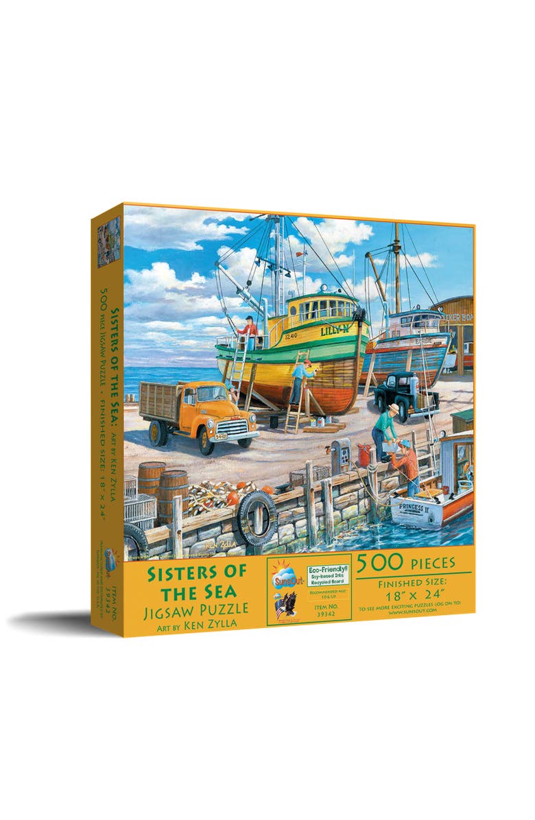 Sunsout Sisters of the Sea 500 piece Jigsaw Puzzle for Adults, Main, color, Multicolor