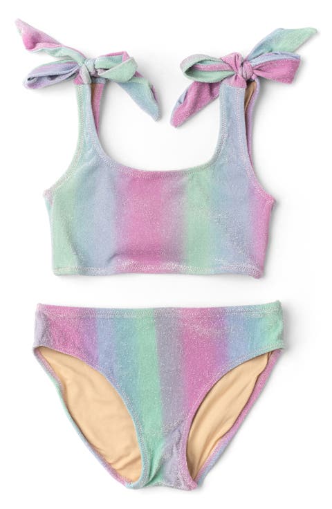 Kids' Ocean Ombré Shimmer Two-Piece UPF 50+ Swimsuit (Toddler & Little Kid)